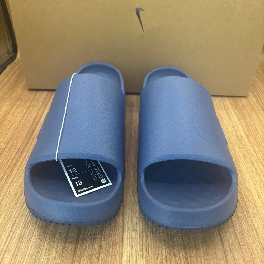 New Nike Calm Slide 2.0 Men 12 Women 13 Diffused Blue IB0183-401 Foam Sandals